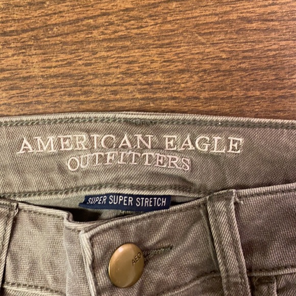 American Eagle, jeans, size 6, color faded green - Picture 2 of 3